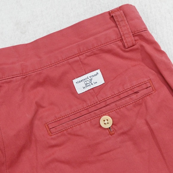 Vineyard Vines Whale Chino Pants Salmon Flat Front Mens Size 32 x 30 - Picture 8 of 8